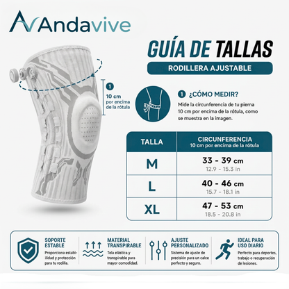 Rodillera Ortopédica Ajustable Andavive